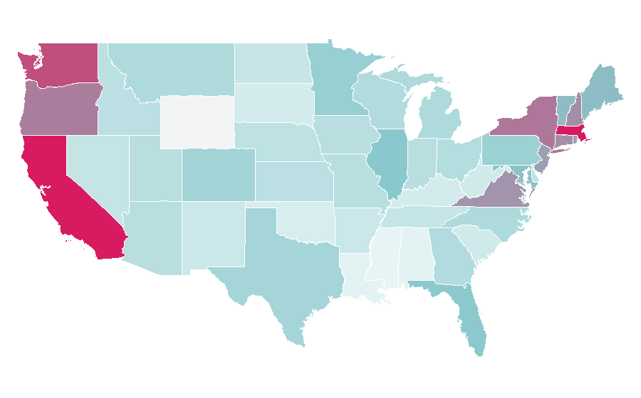 Affinity by region — Status Quo (band), United States