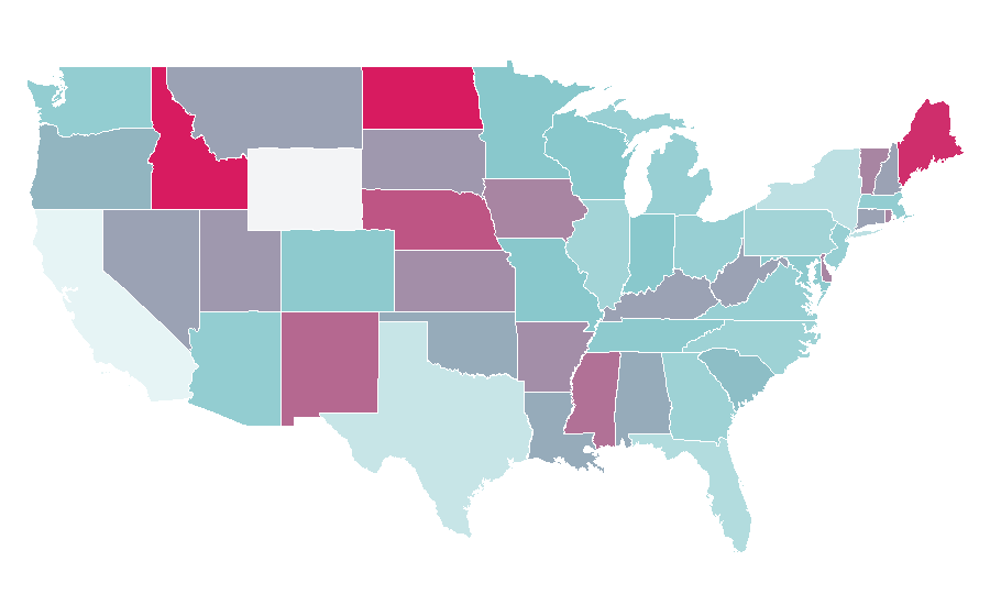Affinity by region — Stay-at-home parent, United States