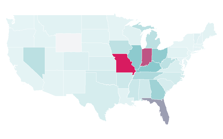 Affinity by region — Steak 'n Shake, United States