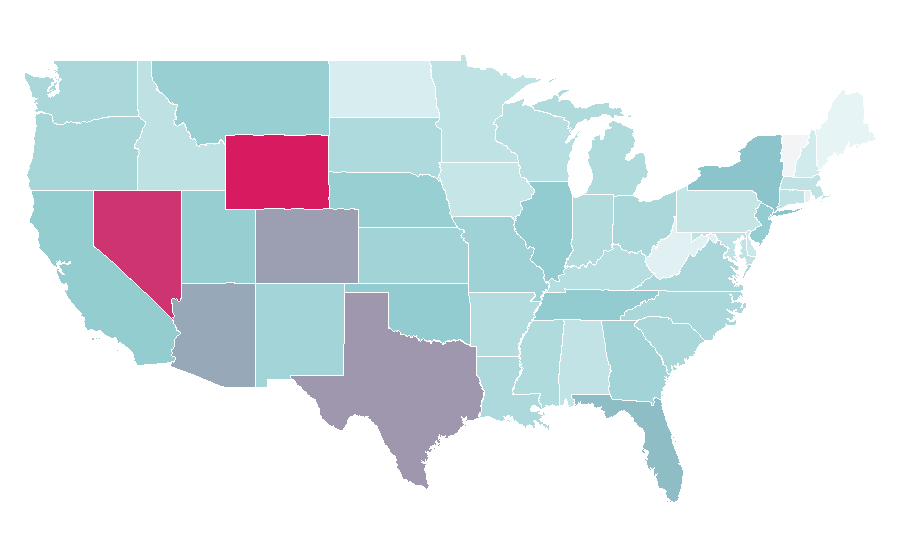 Affinité par région — Steakhouse, États-Unis
