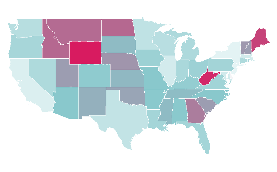 Affinity by region — Steel building, United States