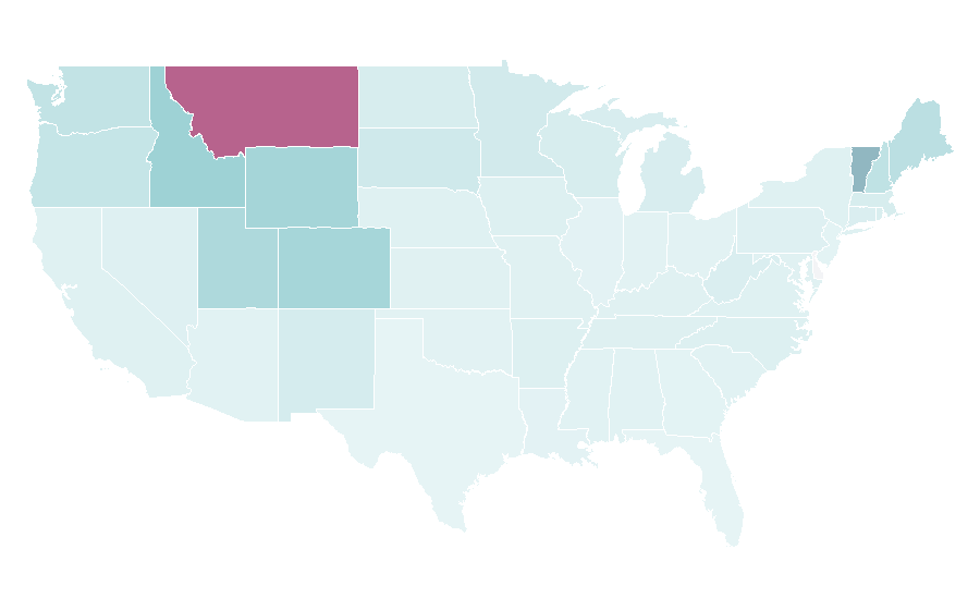Affinity by region — Steep and Cheap, United States