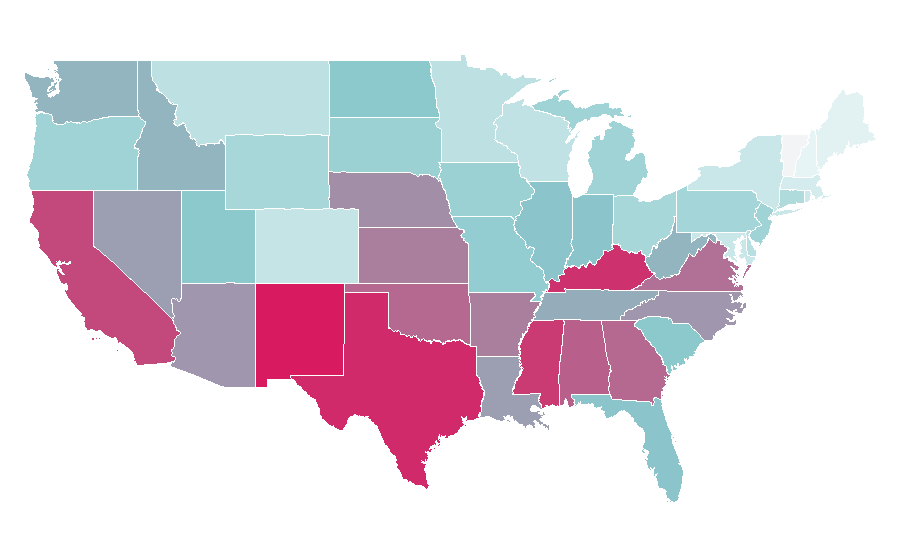 Affinity by region — Steering wheel, United States