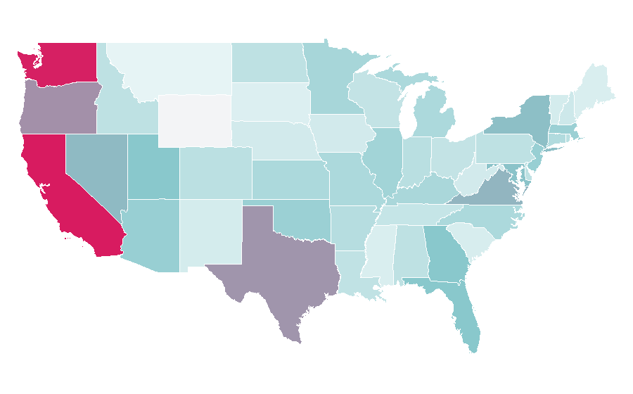 Affinity by region — Steins;Gate, United States