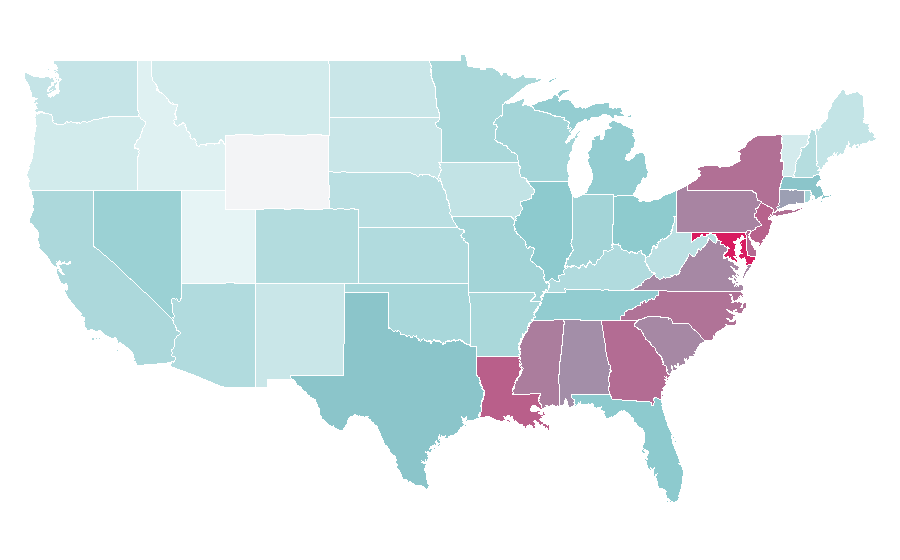 Affinity by region — Stephen A. Smith, United States