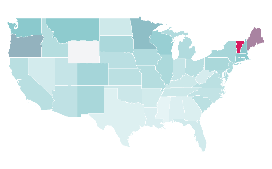 Affinity by region — Stephen Colbert, United States