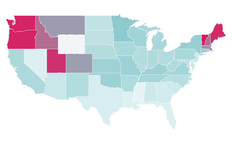 Affinity by region — Stephen Fry, United States