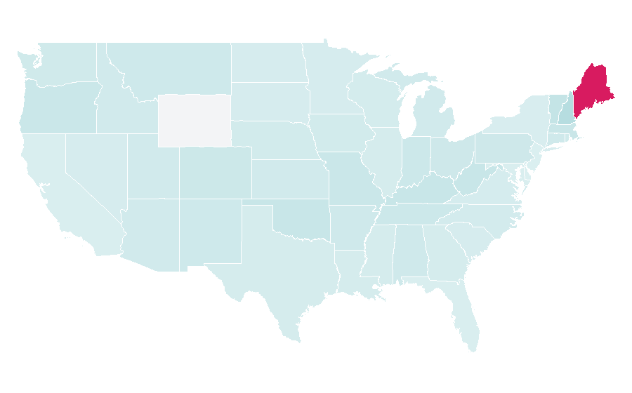 Affinity by region — Stephen King, United States