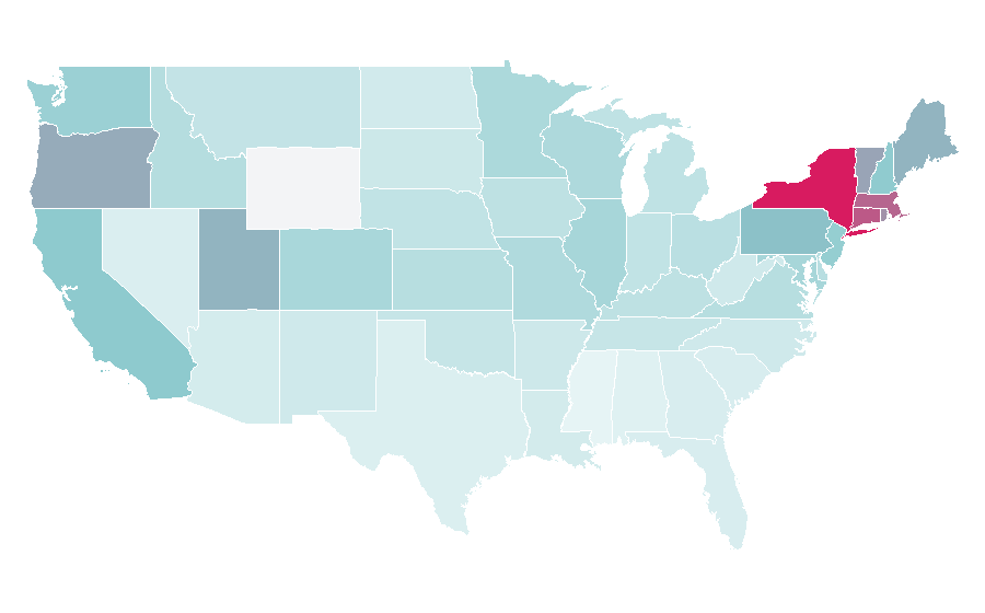 Affinity by region — Stephen Sondheim, United States