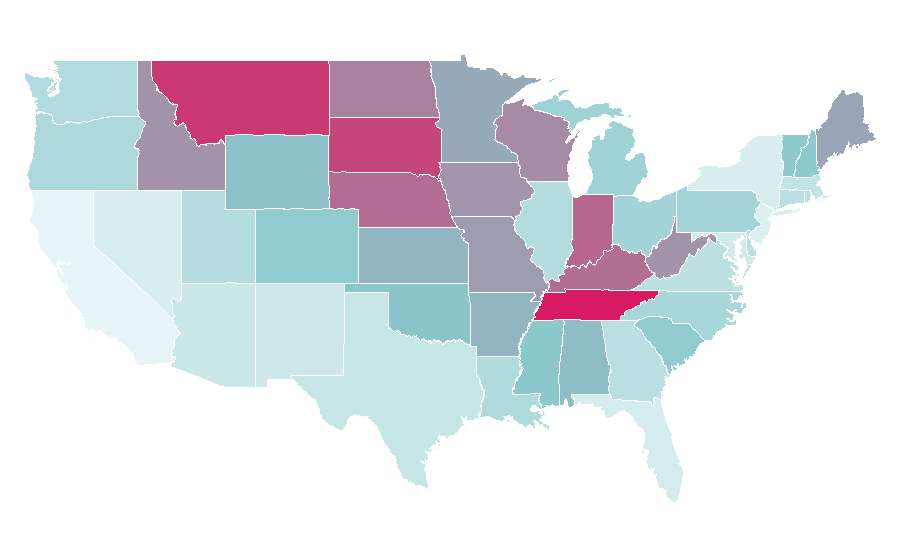 Affinity by region — Stephen Wilson Jr, United States