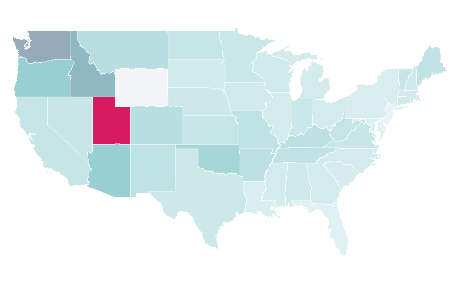 Affinity by region — Stephenie Meyer, United States
