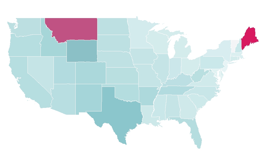Affinity by region — Stetson, United States