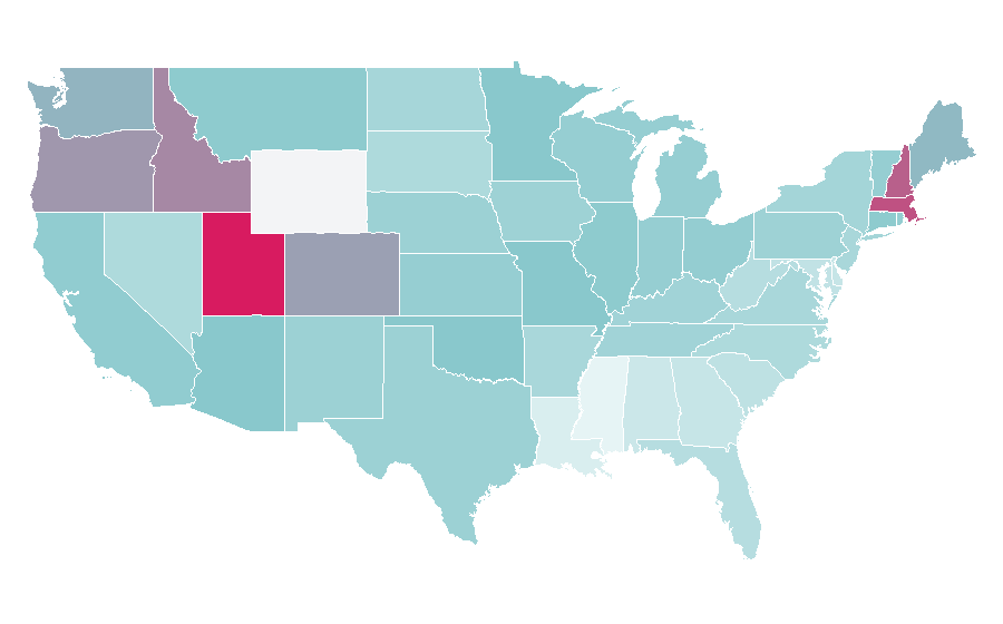 Affinity by region — Steve Carell, United States