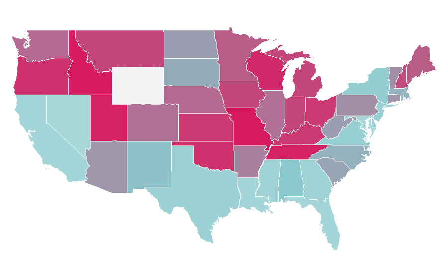 Affinity by region — Steve Martin, United States