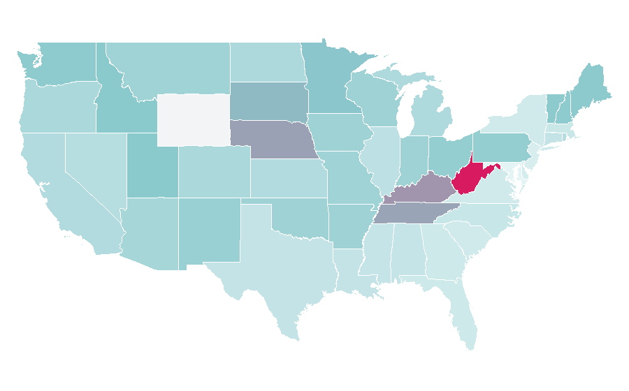 Affinity by region — Steve-O, United States