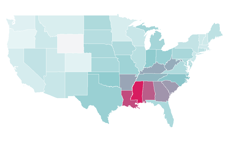Affinity by region — Steve Urkel, United States