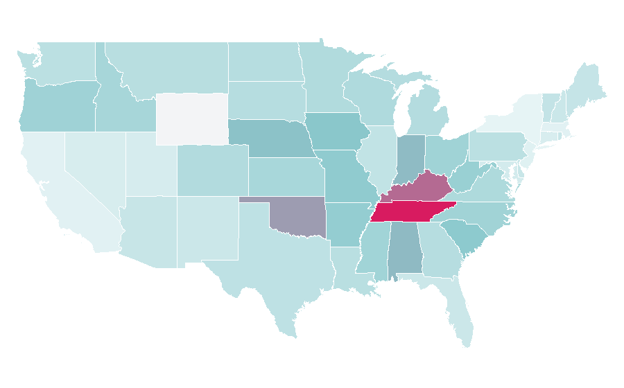 Affinity by region — Steven Curtis Chapman, United States