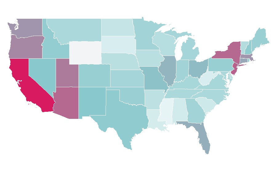 Affinity by region — Steven Spielberg, United States