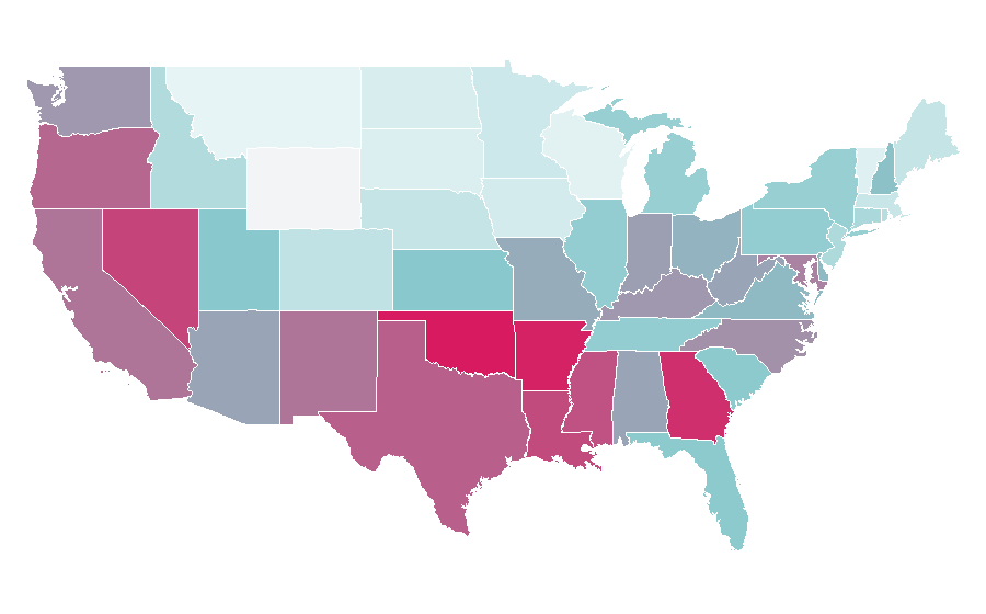 Affinity by region — Steven Universe, United States