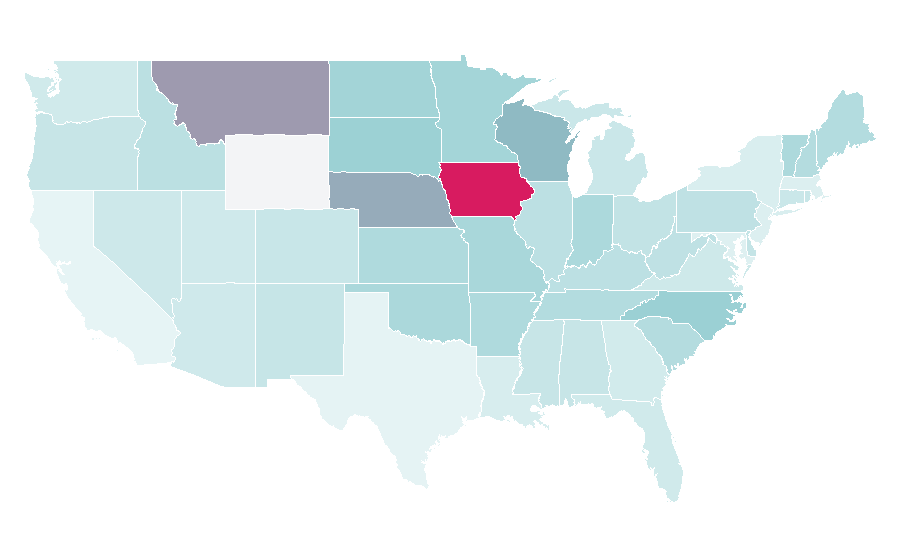 Affinity by region — Stock car racing, United States