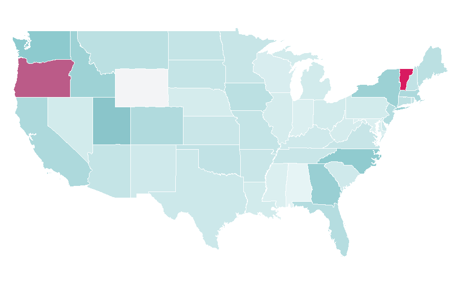 Affinity by region — Stock photography, United States