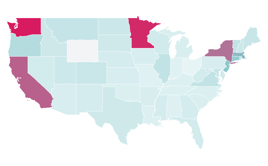 Affinity by region — Stokke, United States