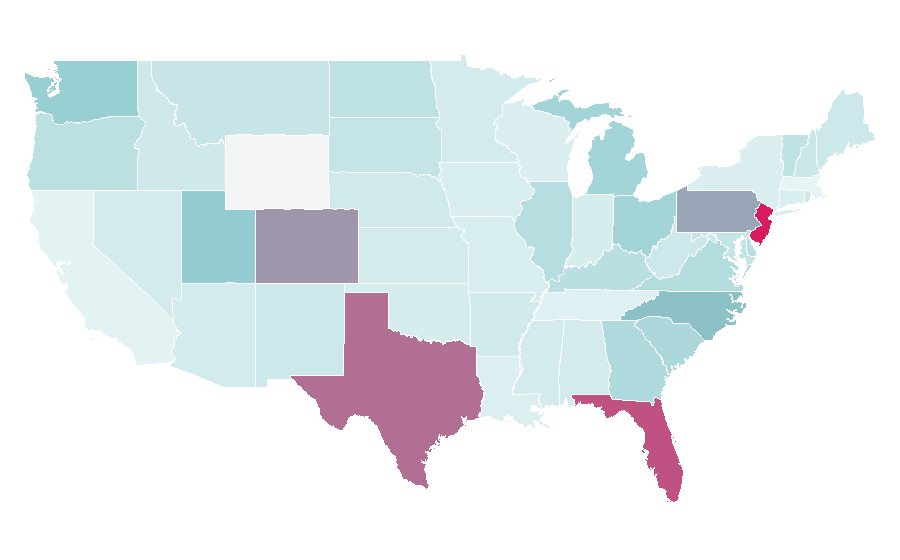 Affinity by region — Stone massage, United States