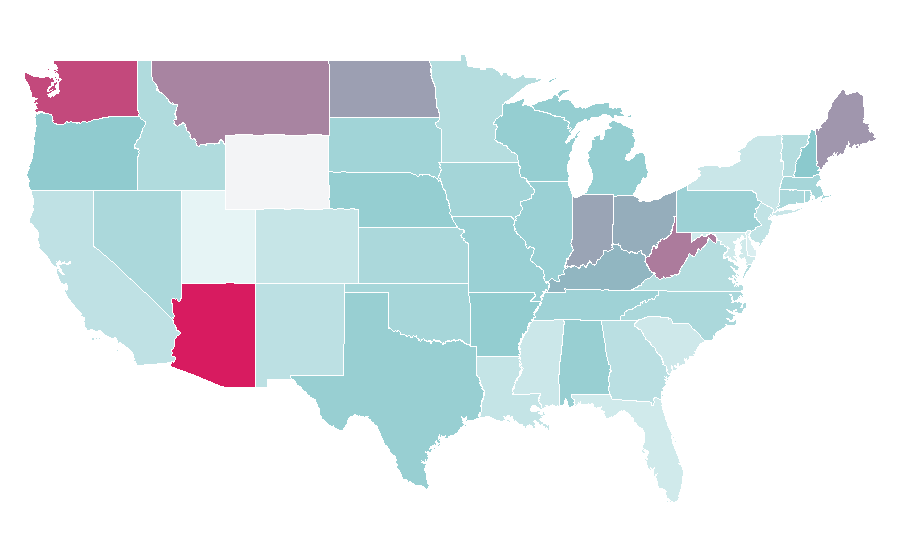Affinity by region — Stone Temple Pilots, United States