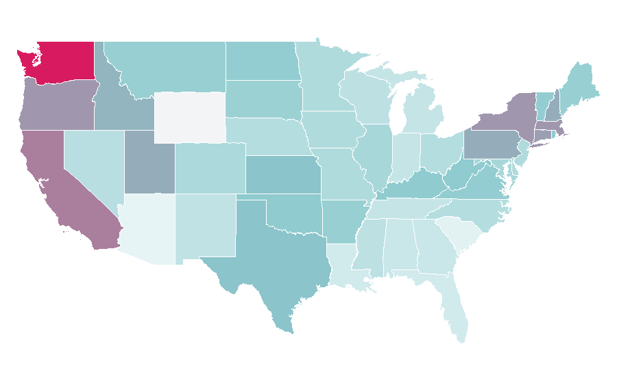 Affinity by region — Stonemasonry, United States