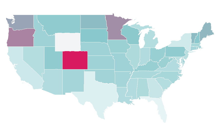 Affinity by region — Stoner rock, United States