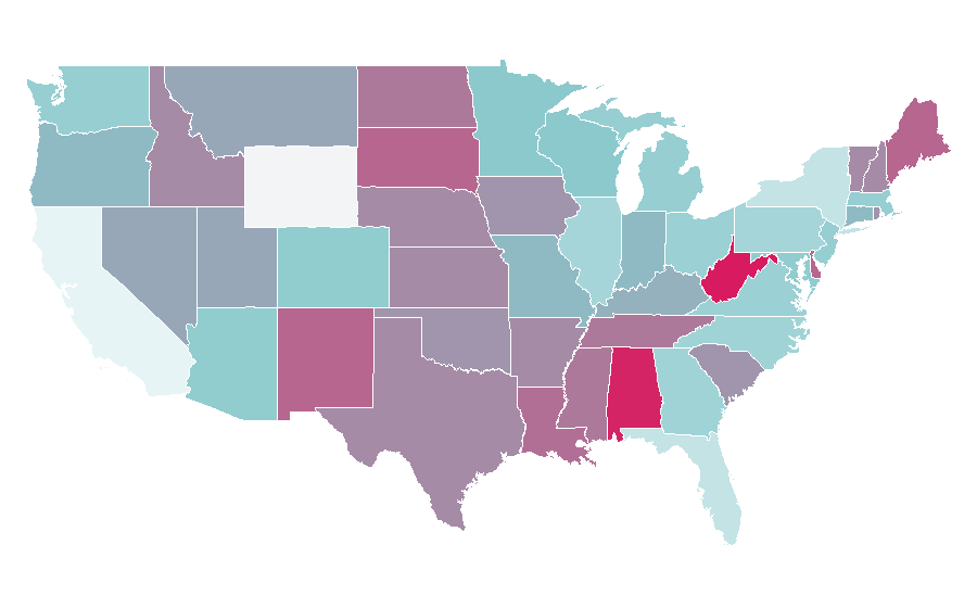 Affinity by region — Stored-value card, United States