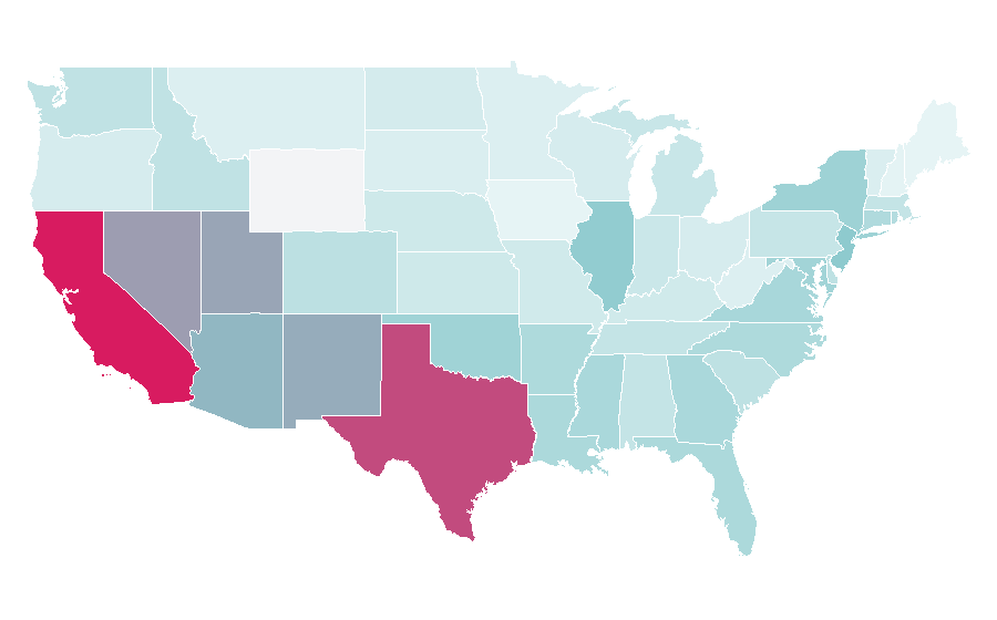 Affinity by region — Strawberry and Chocolate, United States