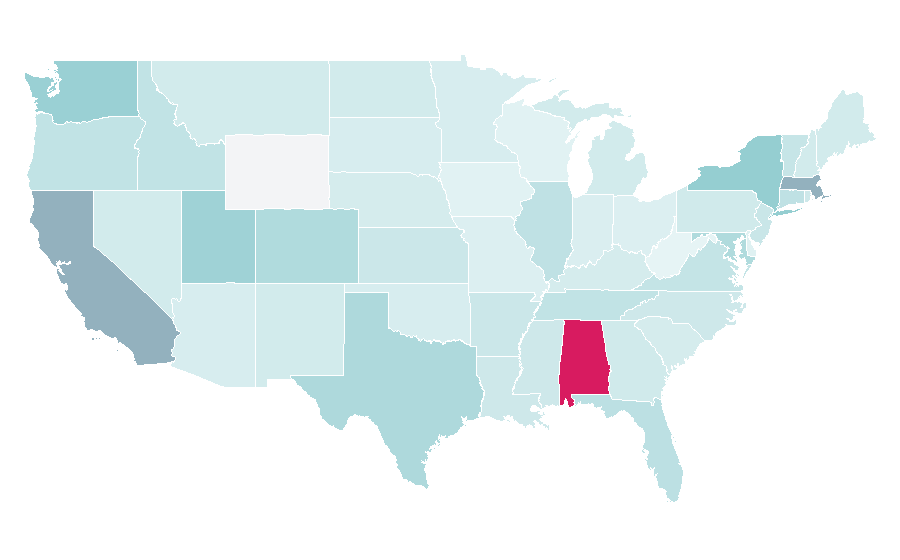Affinity by region — String quartet, United States