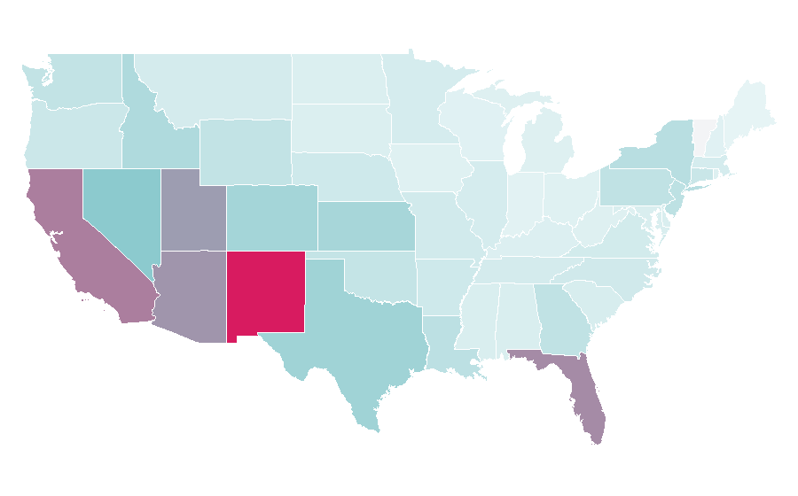 Affinity by region — Stucco, United States