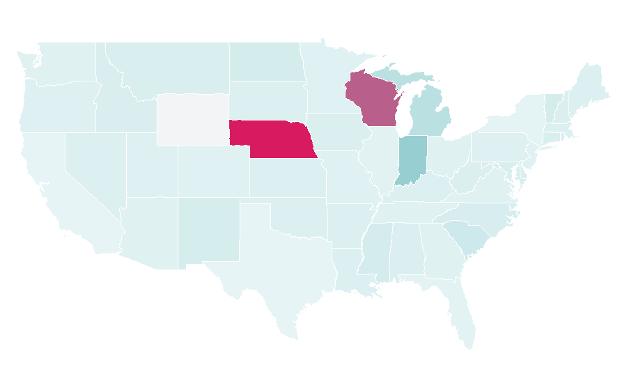 Affinity by region — Student society, United States