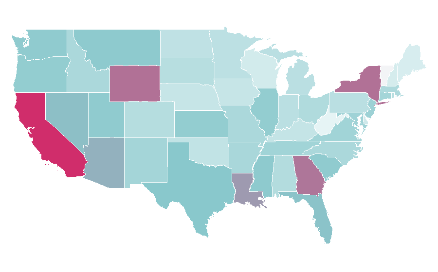Affinität nach Region — Studio, USA