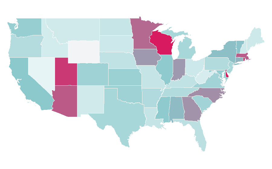 Affinity by region — Study Abroad, United States