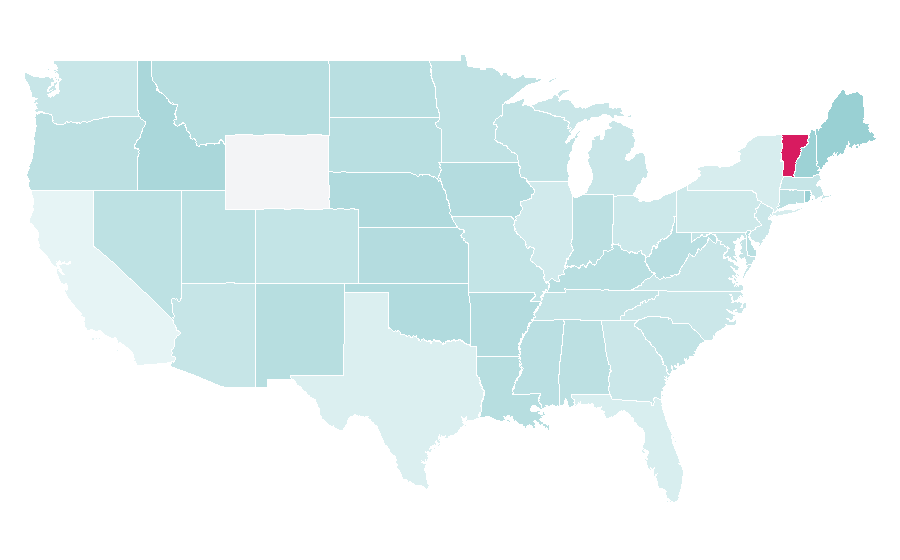 Affinity by region — Study abroad organization, United States