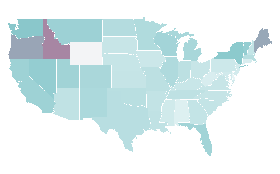 Affinity by region — Sturgeon, United States