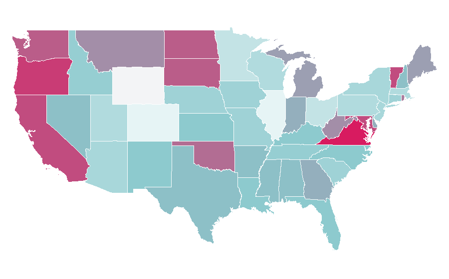 Affinity by region — Style Savvy: Trendsetters, United States