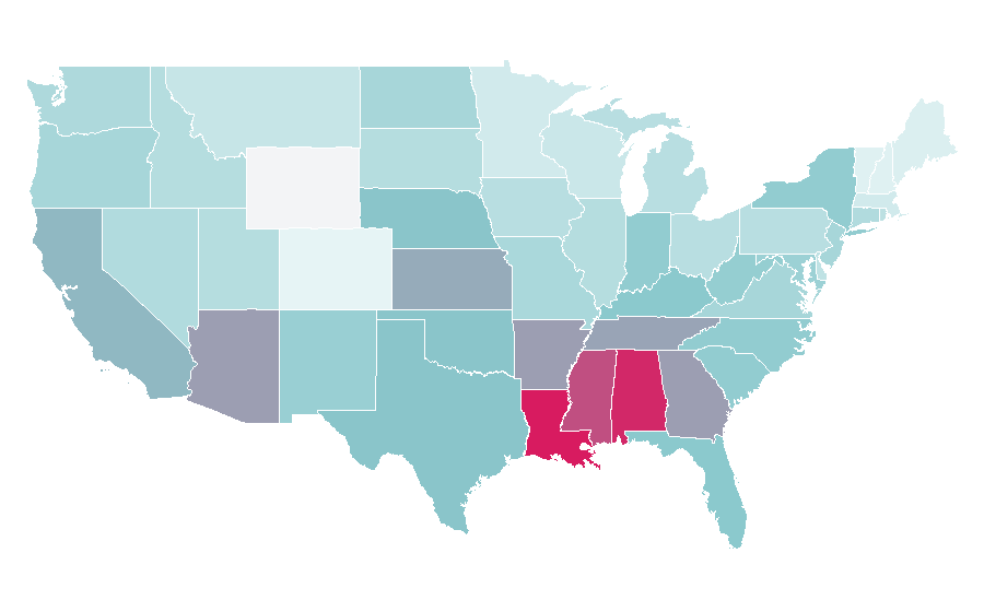 Affinity by region — Style (TV series), United States