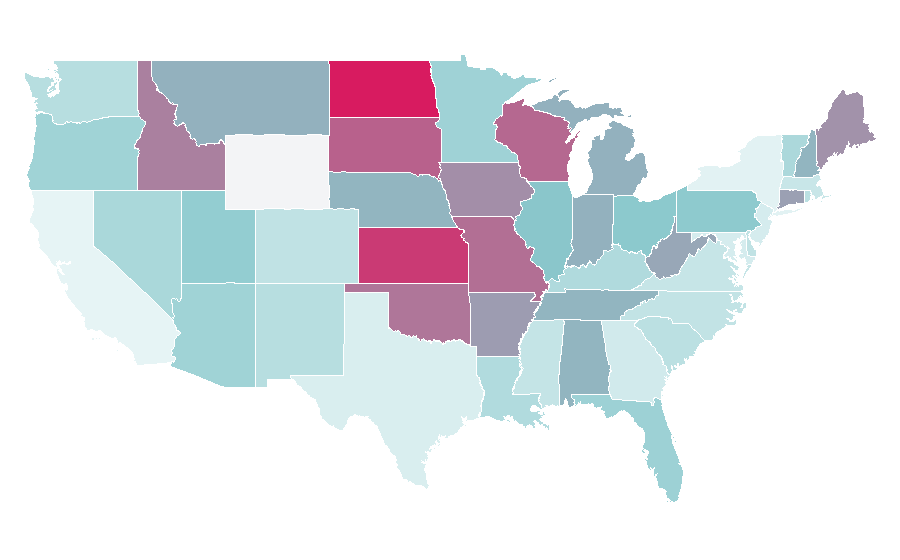 Affinity by region — Styx (band), United States