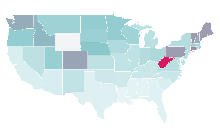 Affinity by region — Subaru Legacy, United States