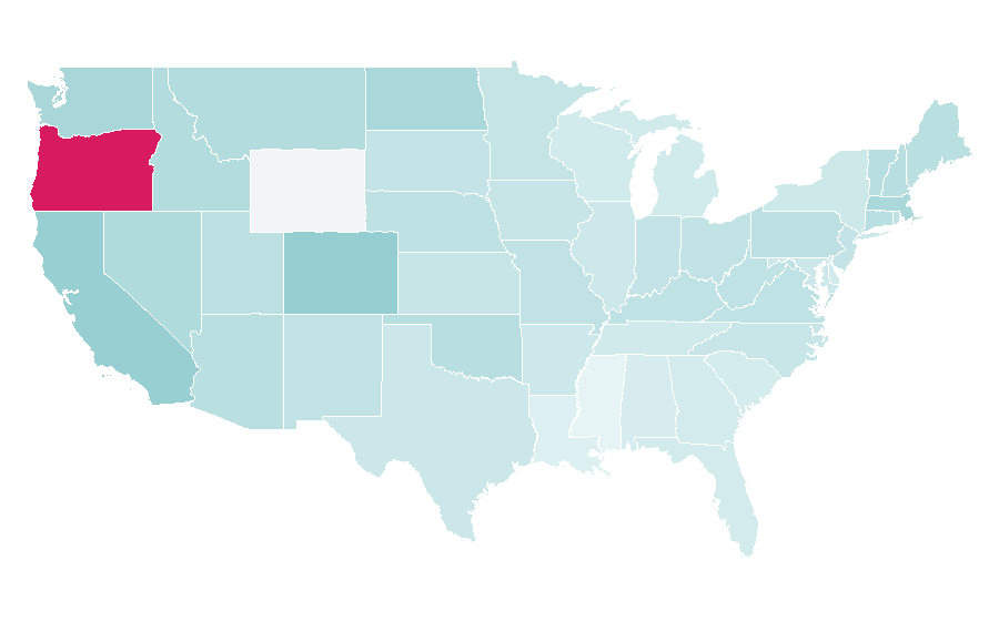 Affinity by region — Sublime (band), United States