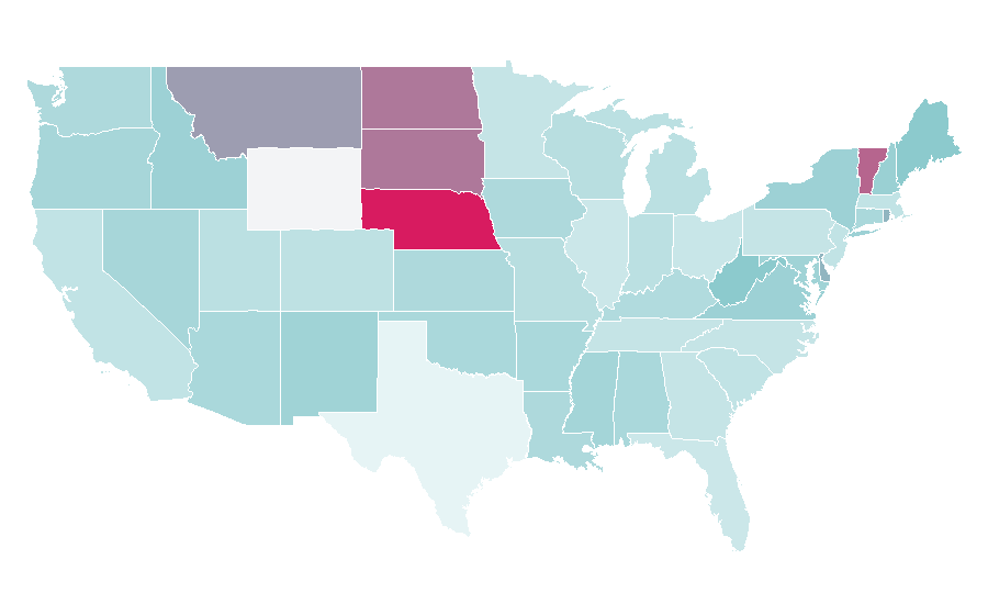 Affinity by region — Submission wrestling, United States