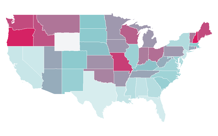 Affinity by region — Suburgatory, United States