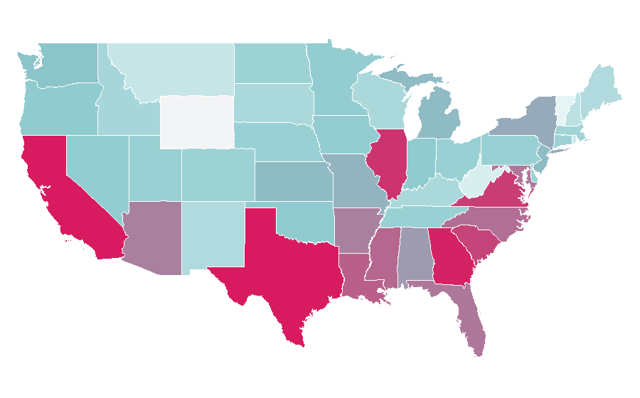 Affinity by region — Success (magazine), United States