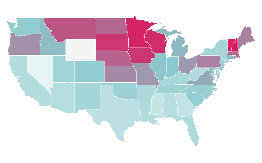 Affinity by region — Sudoku, United States