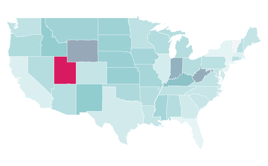 Affinity by region — Suicide prevention, United States