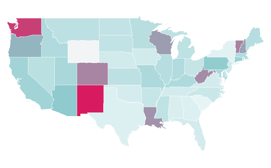 Affinity by region — SuicideGirls, United States